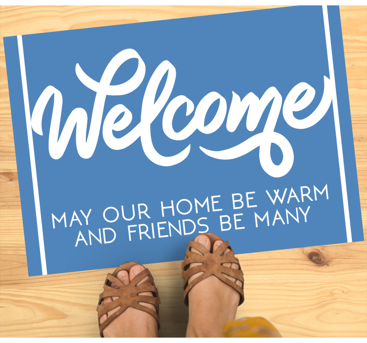 May your home be warm entrance hall vinyl rug - TenStickers