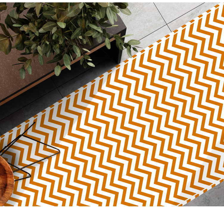 Chevron Motif Charm geometric vinyl rug Chevron Motif Charm geometric vinyl rug - TenStickers