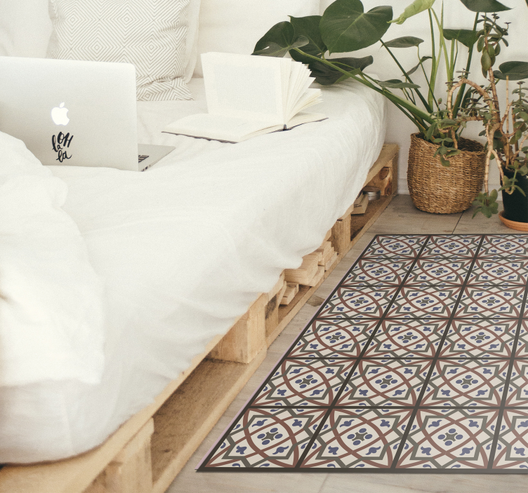 Cheyene vinyl tile modern rug - TenStickers