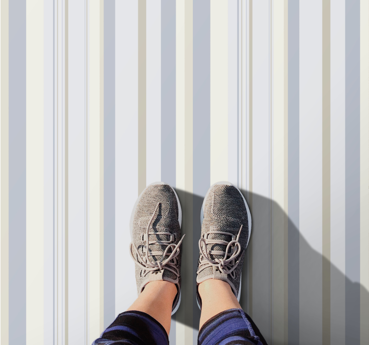 Chic striped motif striped vinyl rug - TenStickers