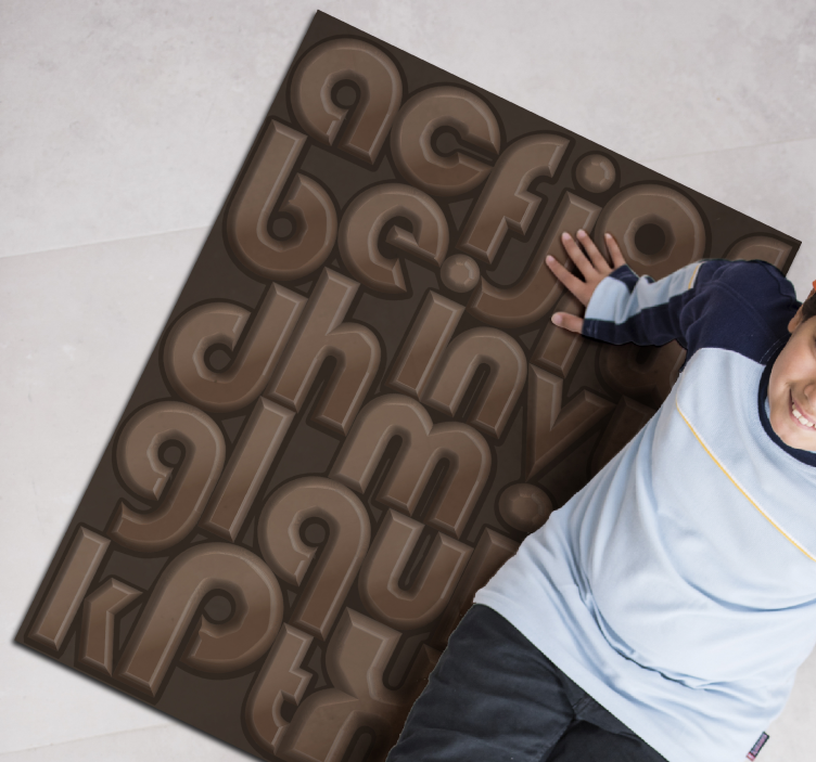Chocolate Alphabet alphabet vinyl rug - TenStickers