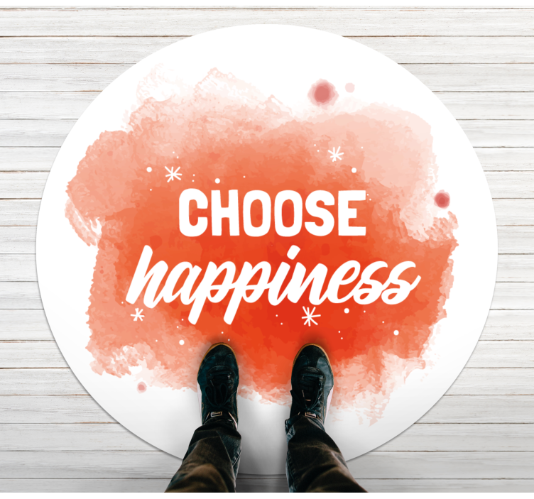 Choose Happiness custom rug - TenStickers
