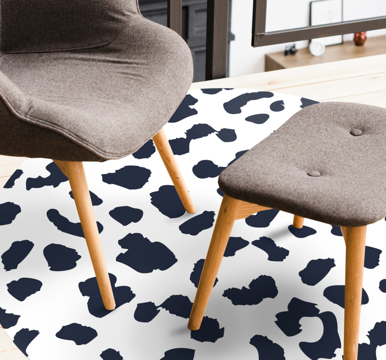Circular leopard skin animal print vinyl rug - TenStickers