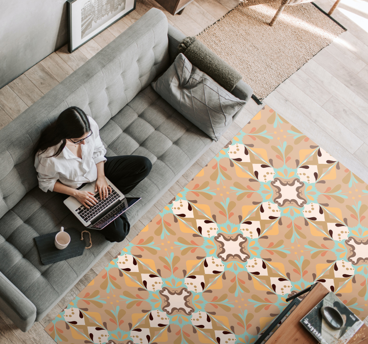 Classic tiles vinyl carpet - TenStickers