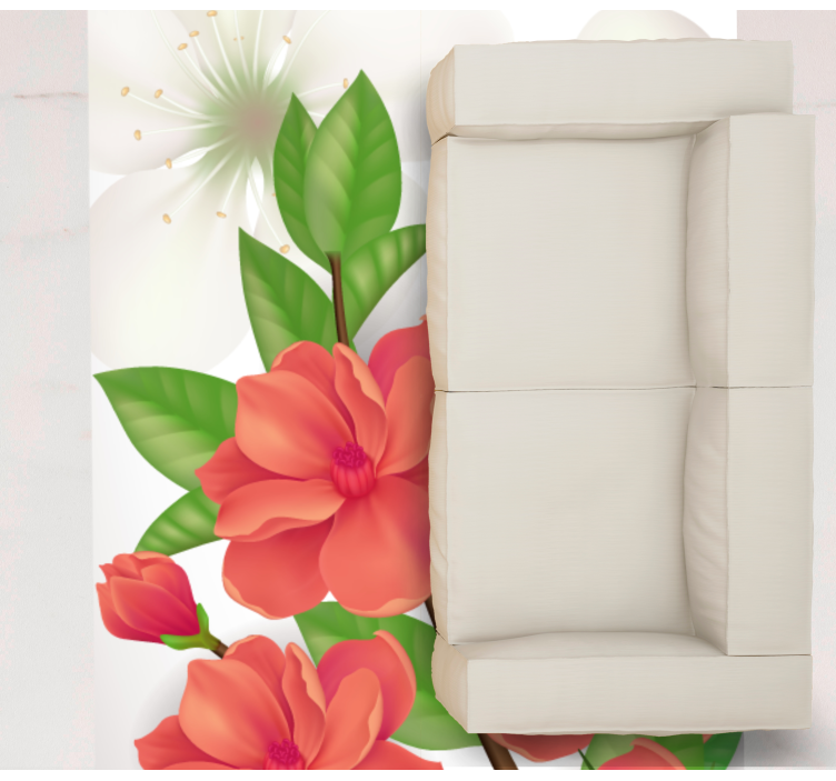 Colorful Blossom Arrangement floral vinyl rug - TenStickers