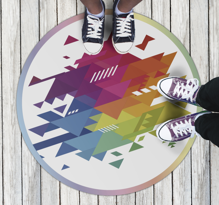 Colorful Geometric Shapes geometric rug - TenStickers
