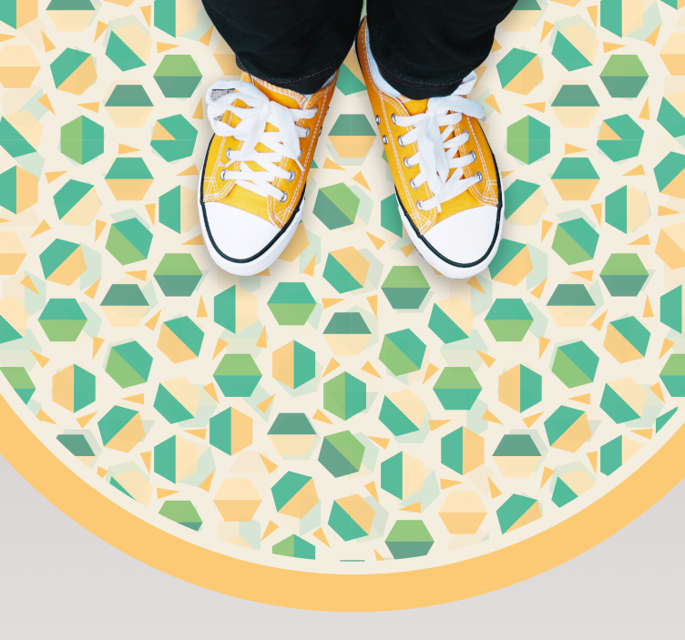 Colorful hexagon tile pattern bathroom flooring - TenStickers