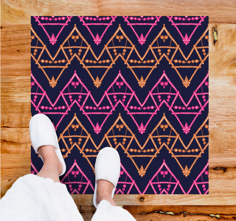 Colorful Tribal Pattern ethnic vinyl rug - TenStickers