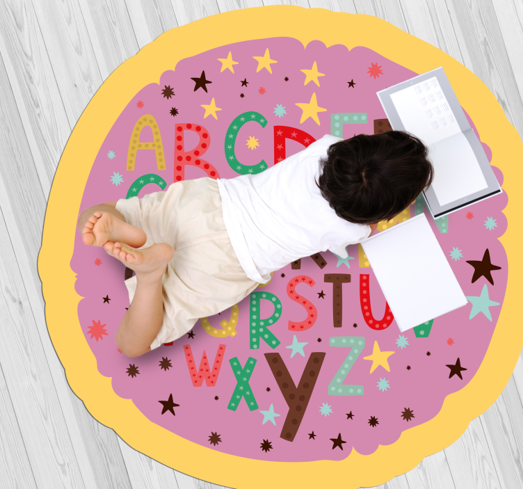Colourful Alphabet vinyl rug - TenStickers
