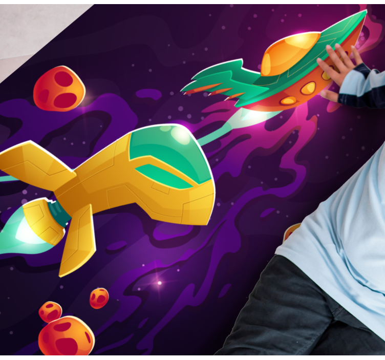 Cosmic Journey Concept kids vinyl rug - TenStickers