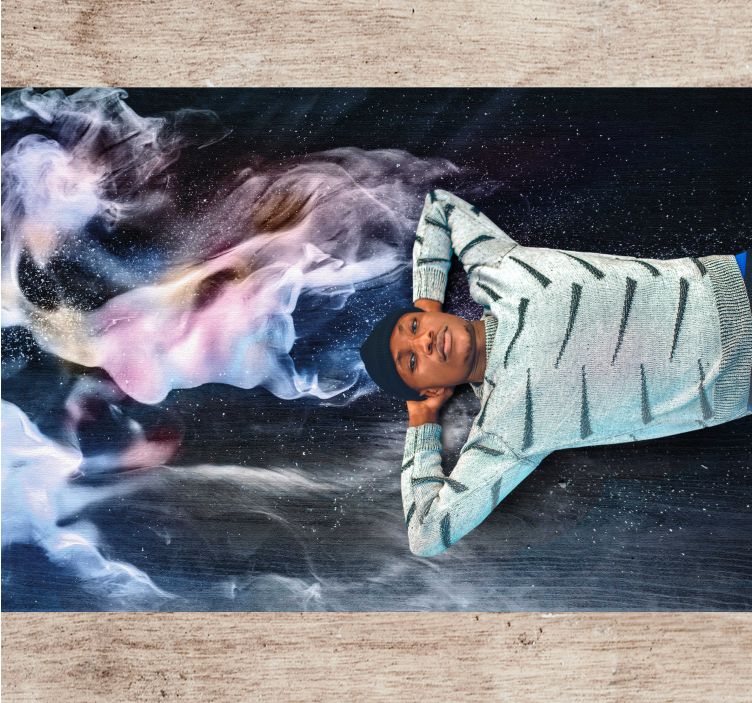 Cosmic smoke swirls teen vinyl rug - TenStickers