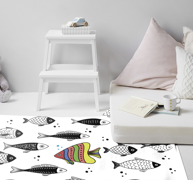 Counter flow animal vinyl rug - TenStickers