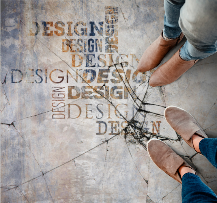 Cracked Stone Typography - TenStickers