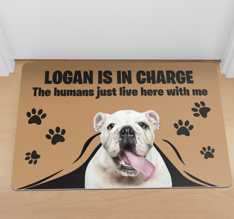 Custom photo pet entrance vinyl rug - TenStickers