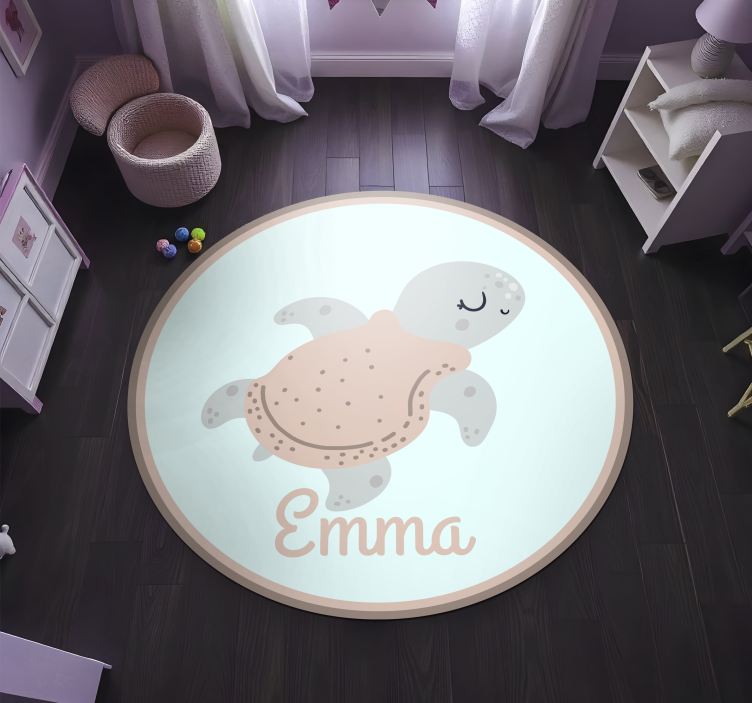 Customizable turtle custom vinyl rug - TenStickers