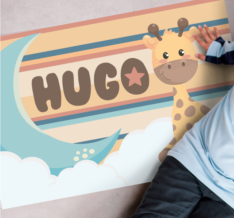 Giraffe Design custom vinyl rug - TenStickers