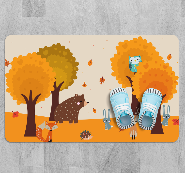 Cute wild animals animal rug - TenStickers