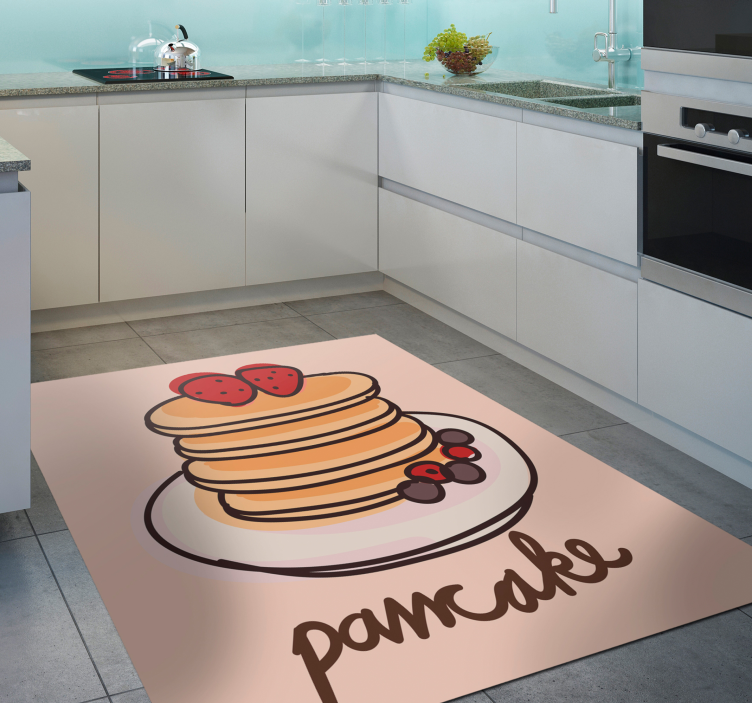 Delicious Pancakes kitchen vinyl rug - TenStickers