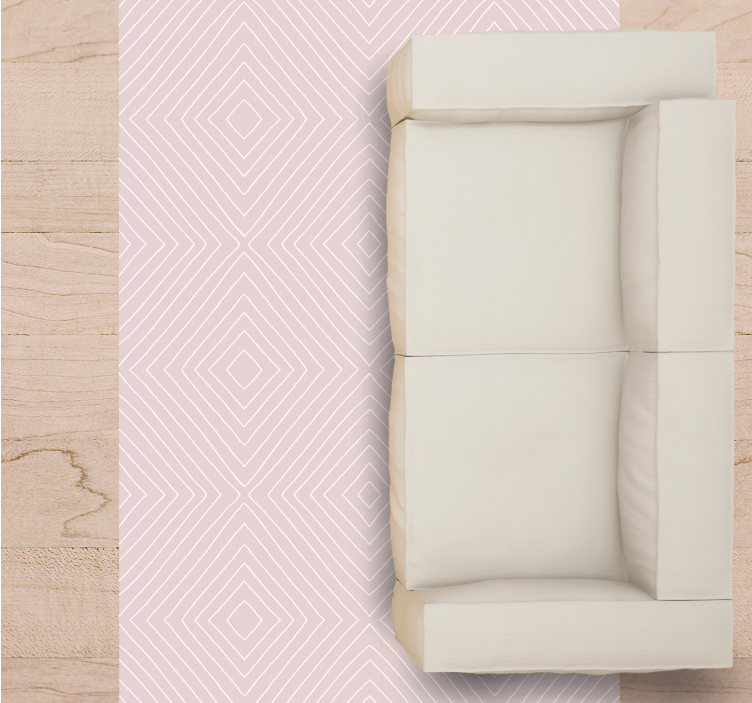 Diagonal Diamonds geometric rug - TenStickers