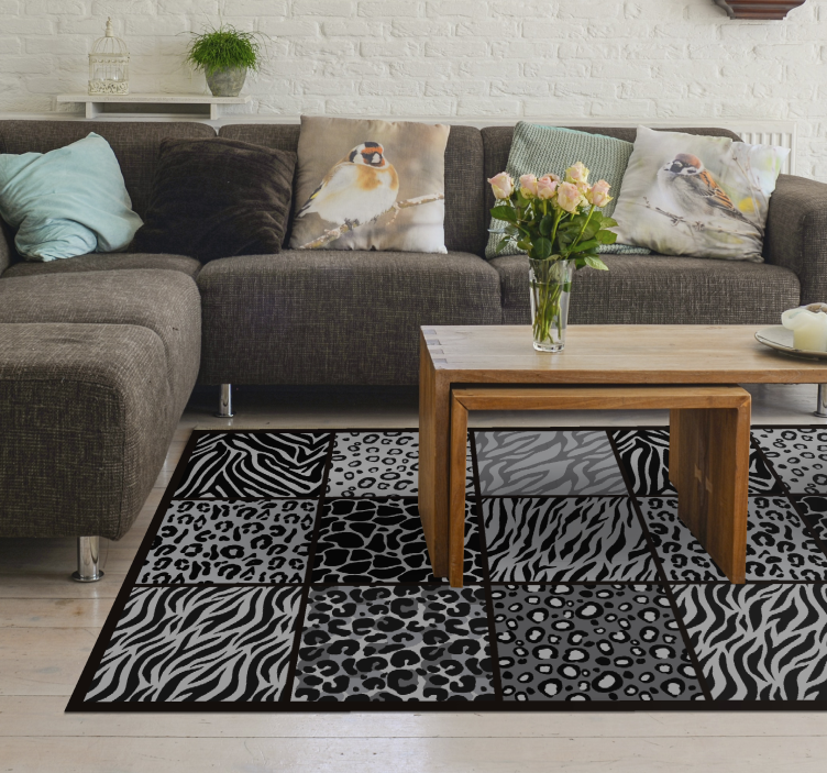 Different animal prints  animal print rug - TenStickers