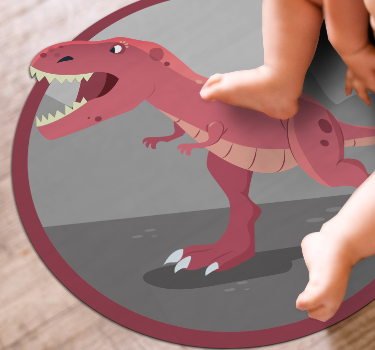 Dinosaur Playtime kids vinyl rug - TenStickers