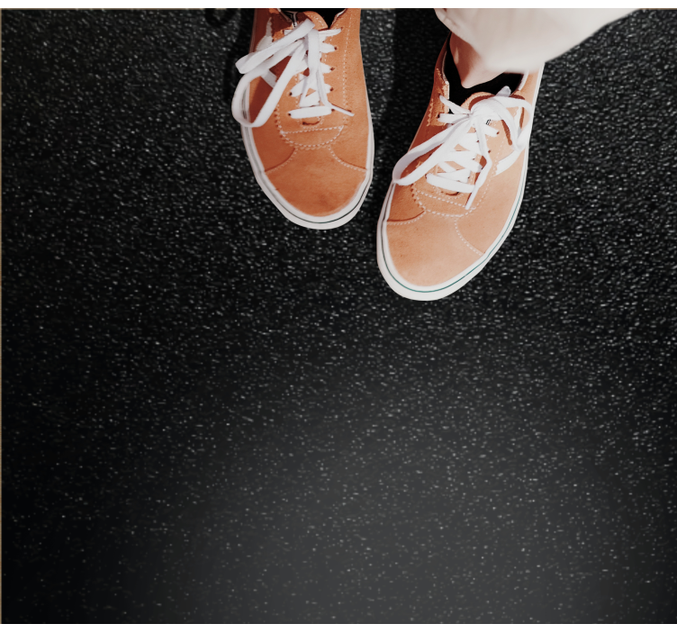 Textured Ebony Coating living room vinyl rug - TenStickers