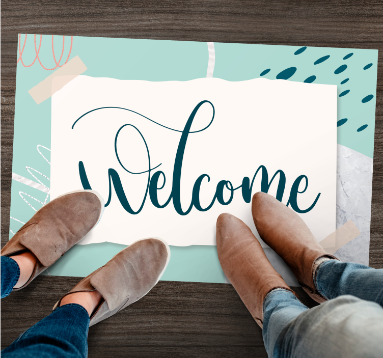 Elegant Entrance Text custom rug - TenStickers