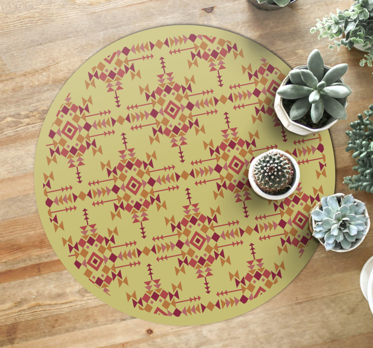 Ethnic Symmetry ethnic vinyl rug - TenStickers