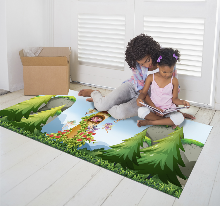 Wonderful fairy tale vinyl rug for babies - TenStickers