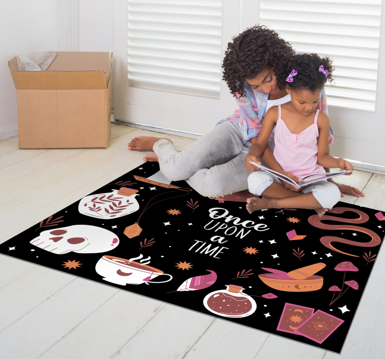 Fairytale Storytime kids vinyl rug - TenStickers