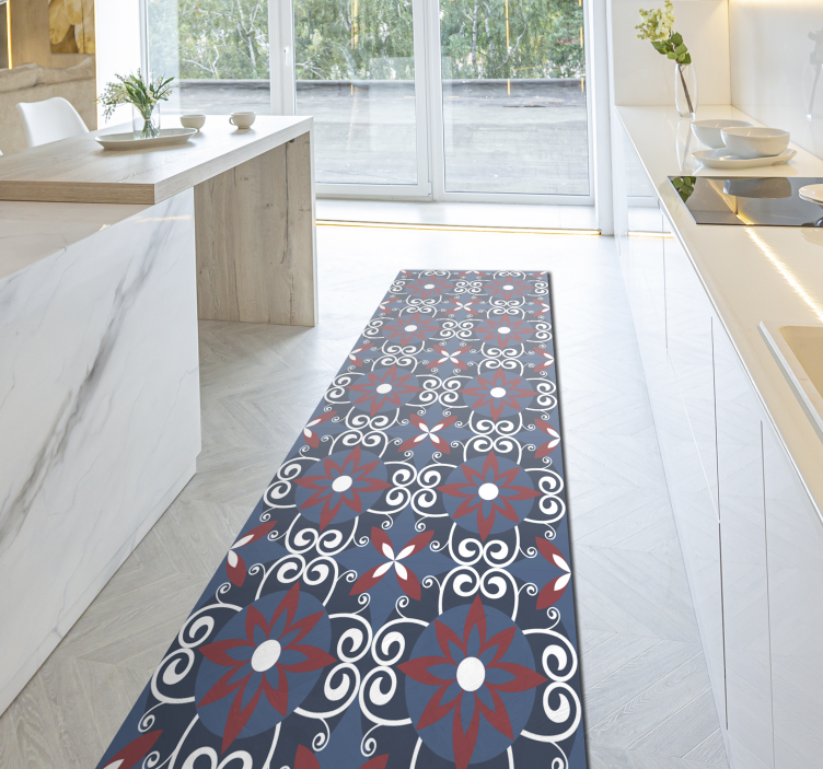 Fleur de Lis Beija tile carpet - TenStickers