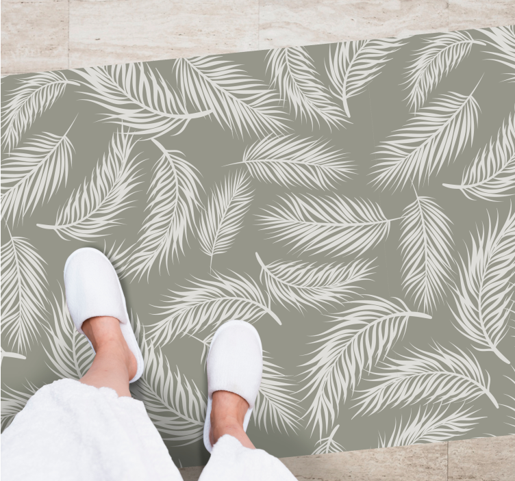 Foliage Botanical Concept nature vinyl rug - TenStickers