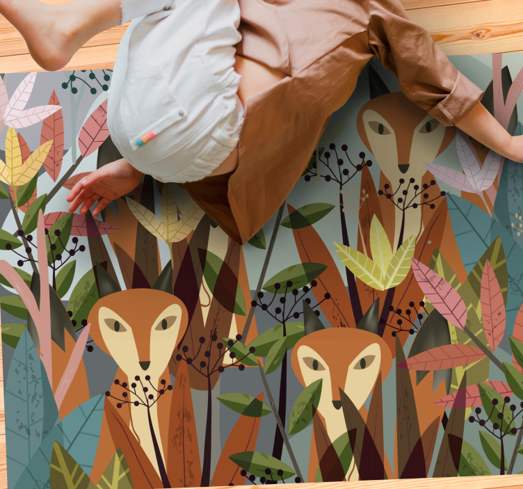 Forest Fauna Art animal mat - TenStickers