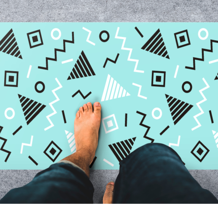 Forms Arrangement geometric vinyl rug - TenStickers