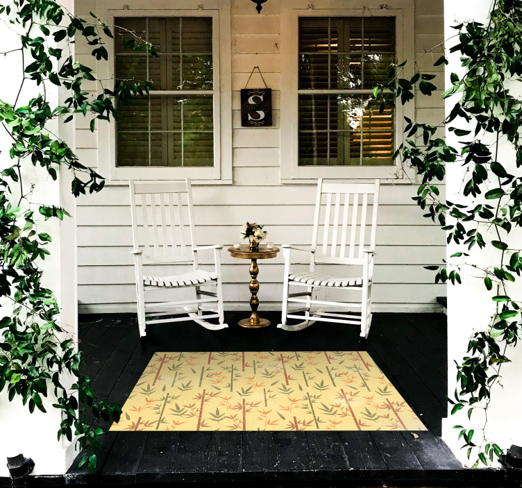 fresh bamboo vinyl rug wood flooring - TenStickers