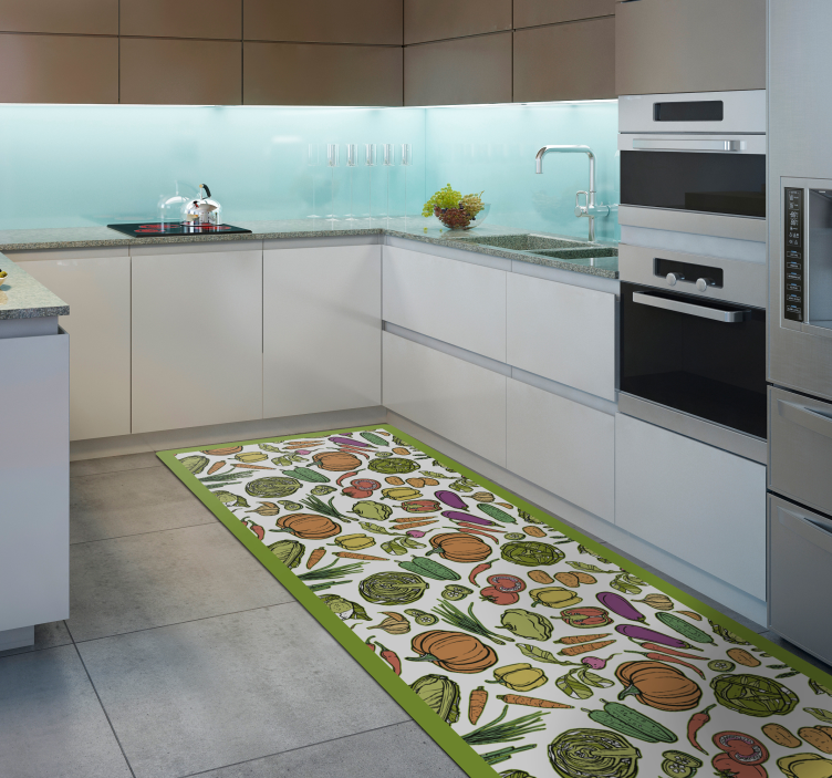 Fruit and Vegetable  kitchen vinyl rug - TenStickers