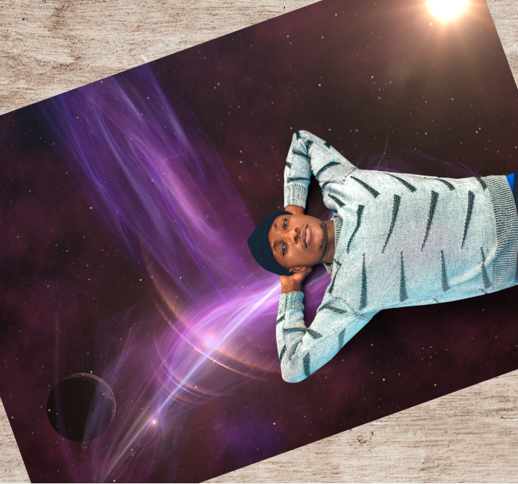 Galactic dreamscape kids vinyl rug - TenStickers