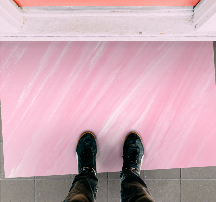 Gentle Pink Marble pink vinyl rug - TenStickers