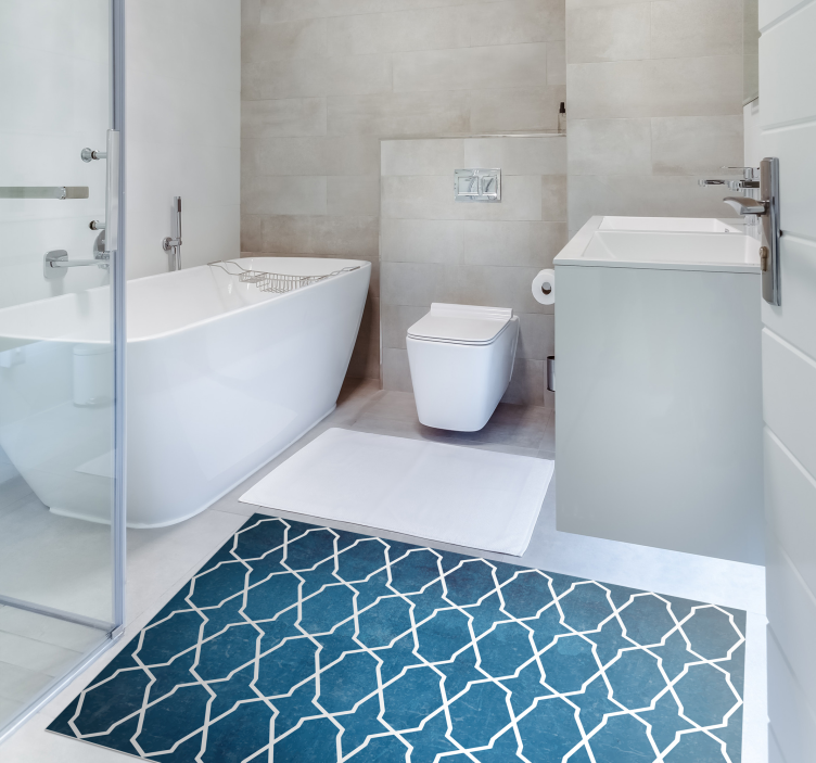 Geometric Bathroom bathroom vinyl rug - TenStickers