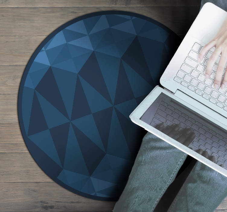 Geometric Circular Design geometric vinyl rug - TenStickers