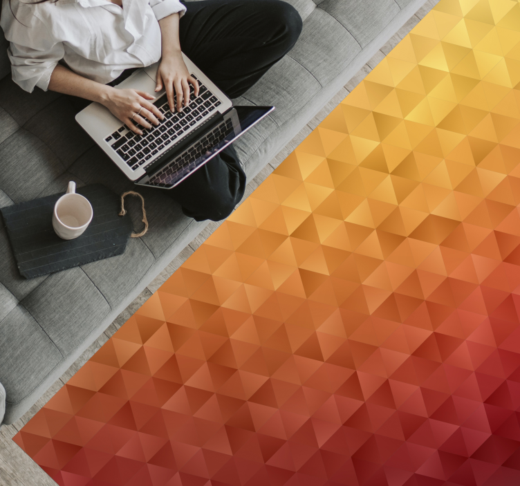 Geometric Gradient geometric rug - TenStickers
