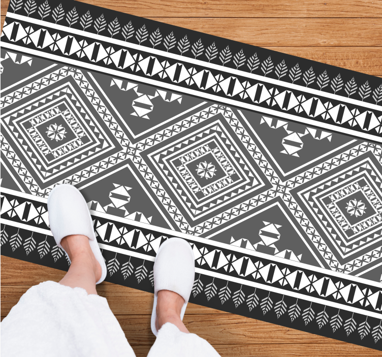 Geometric Pattern Chic ethnic vinyl rug - TenStickers