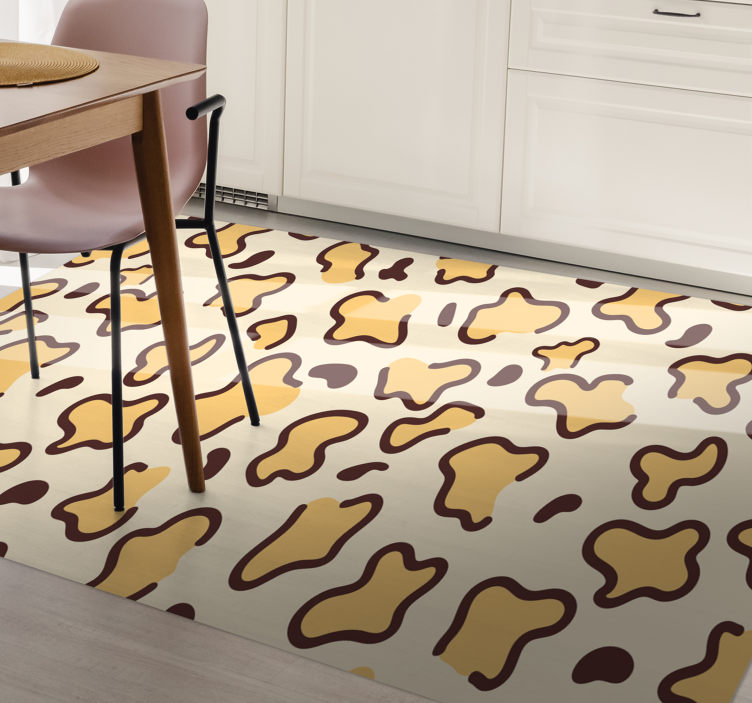 Giraffe spots animal print vinyl rug - TenStickers
