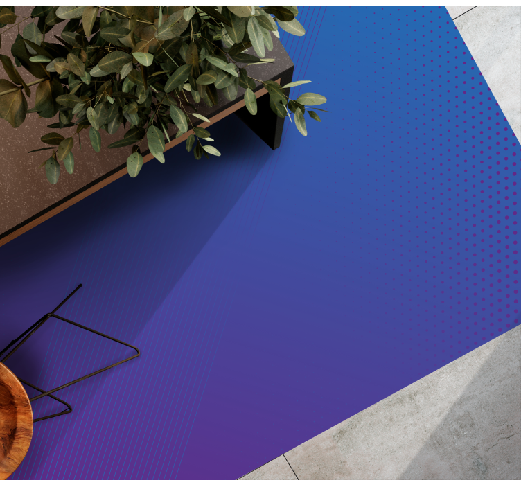 Gradient Blue Pattern modern vinyl rug - TenStickers