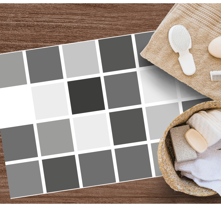 Gray tones tiles tile carpet - TenStickers