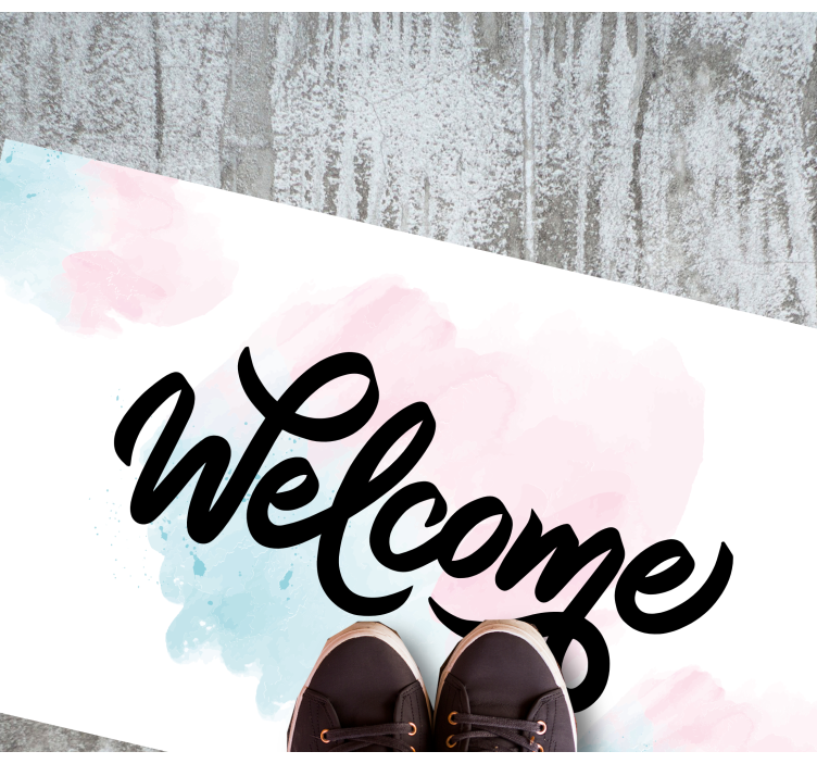 Aquarella welome entrance hall vinyl rug - TenStickers