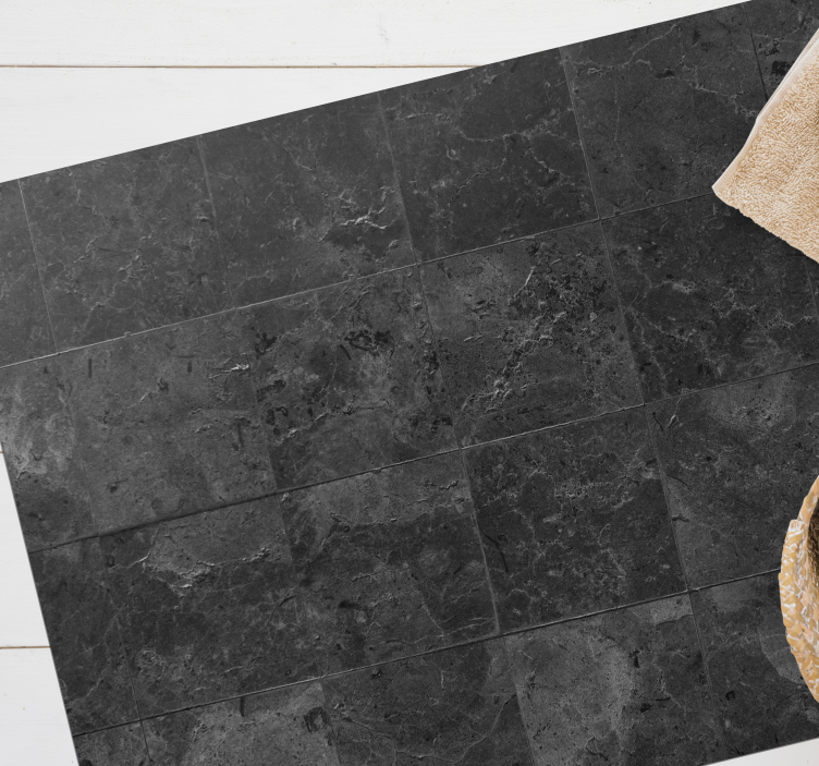 Grey tiles texture modern rug - TenStickers