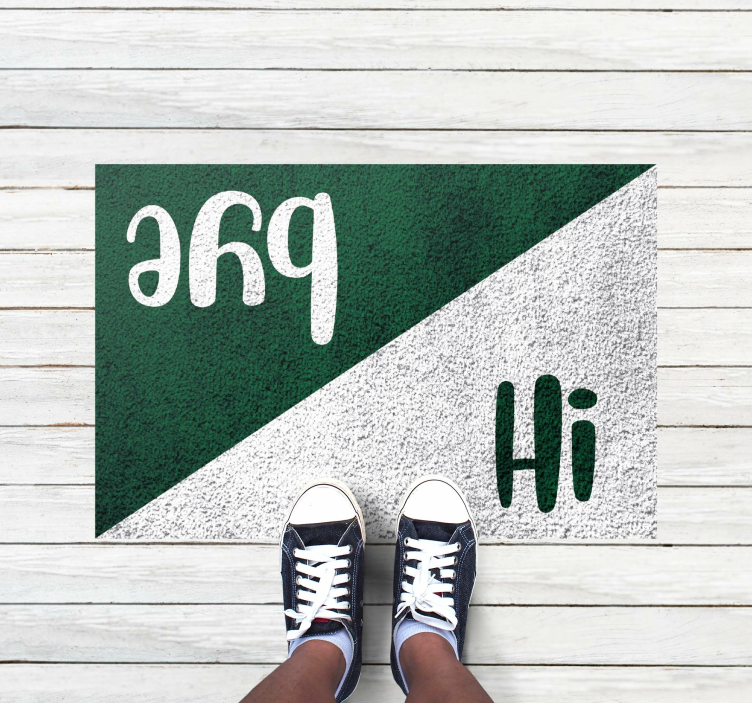 Hi and bye custom vinyl rug - TenStickers