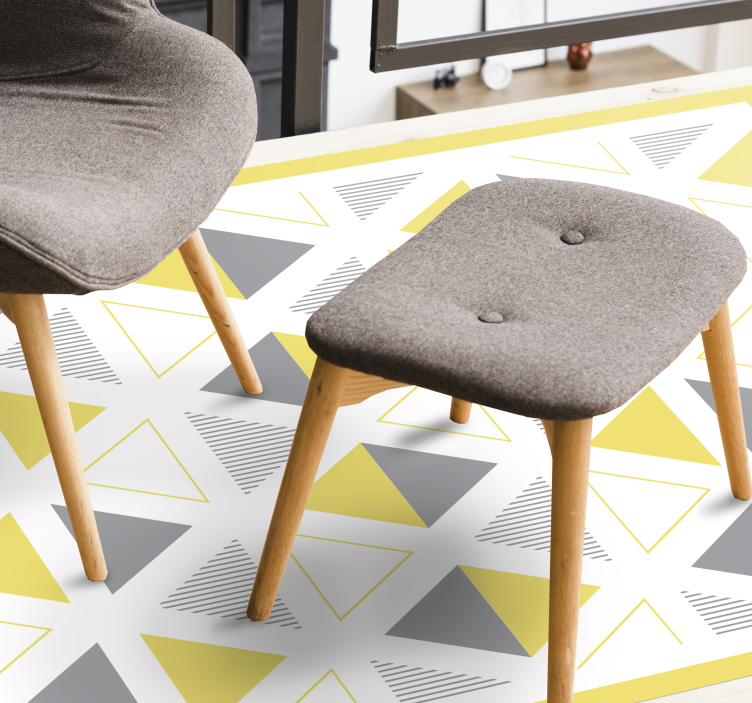 Illumination and gray triangle pattern  rug - TenStickers
