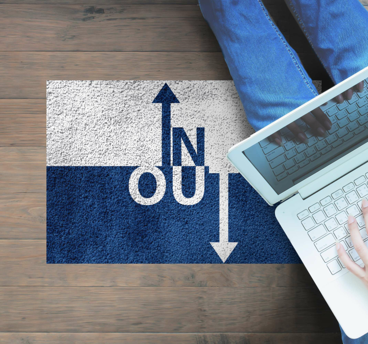 In Out Directional custom rug - TenStickers